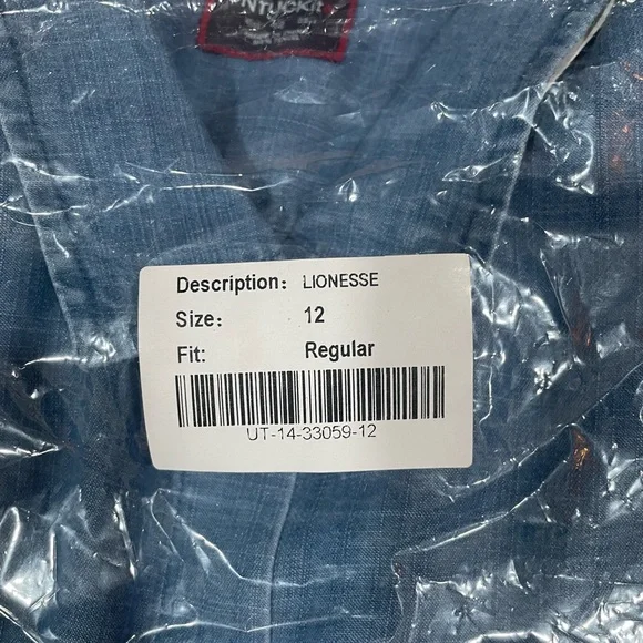 New Untuckit Lioness Denim Button Down Shirt - Picture 8 of 8
